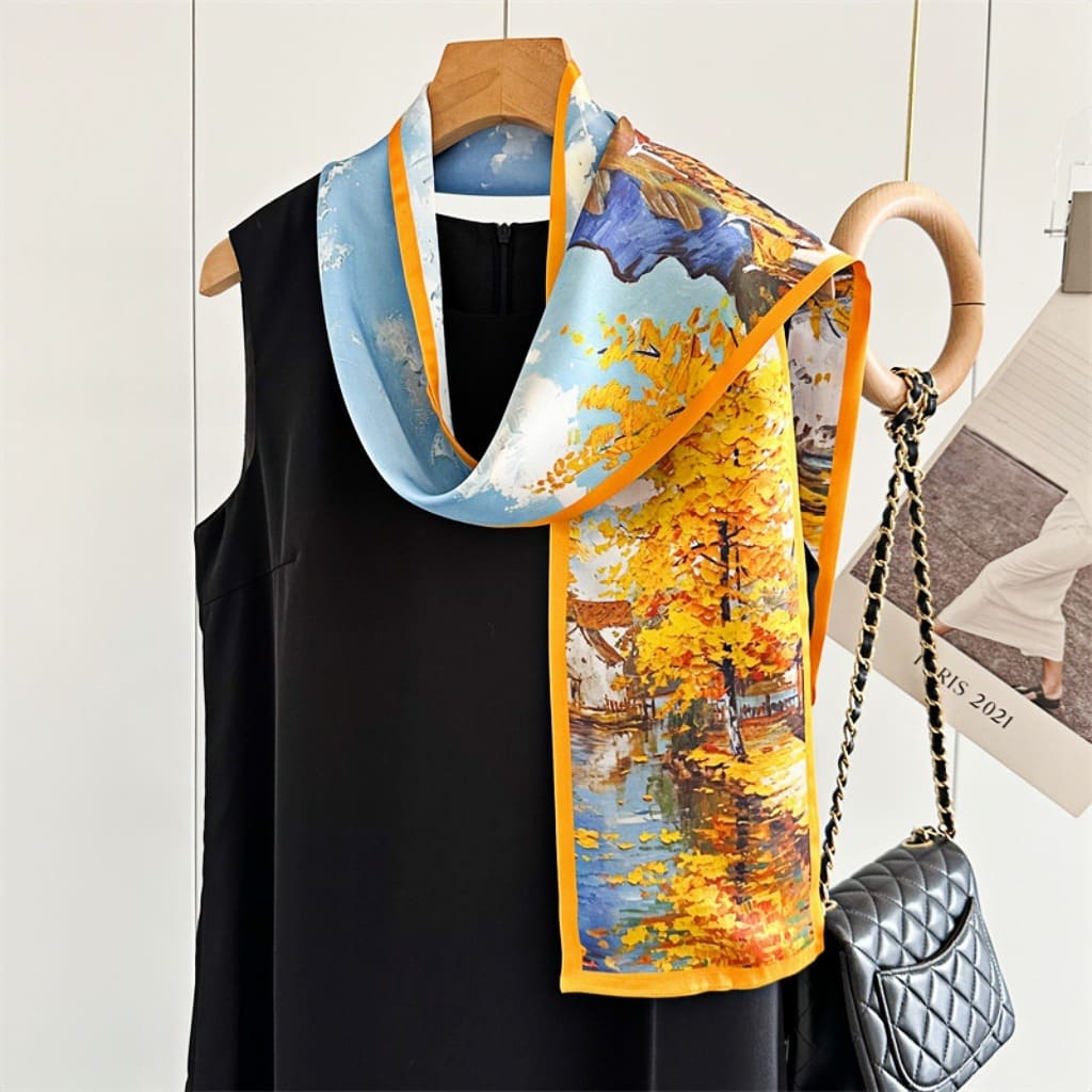 MaraSilk Pure Mulberry Silk Scarf - Ribbon Satin MS761