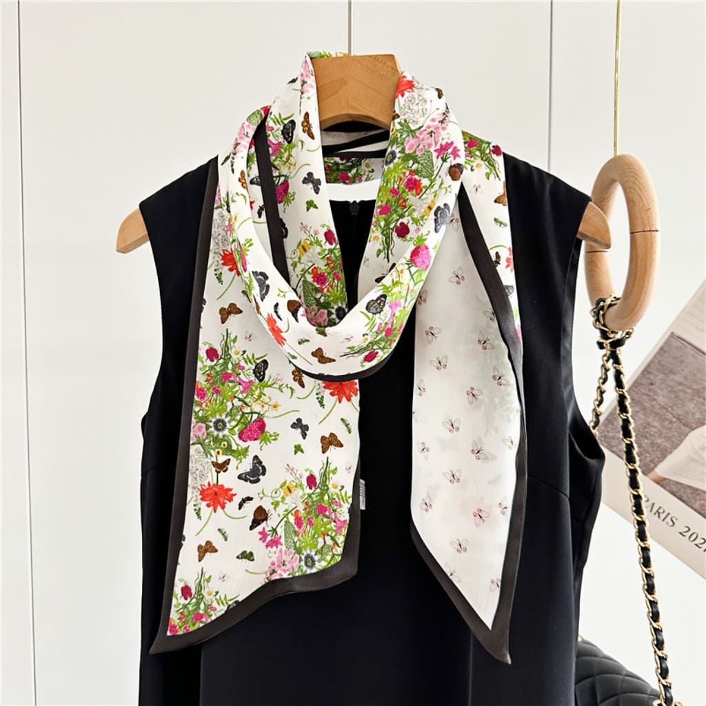 MaraSilk Pure Mulberry Silk Scarf - Ribbon Satin MS762 59" x 6" MS76201