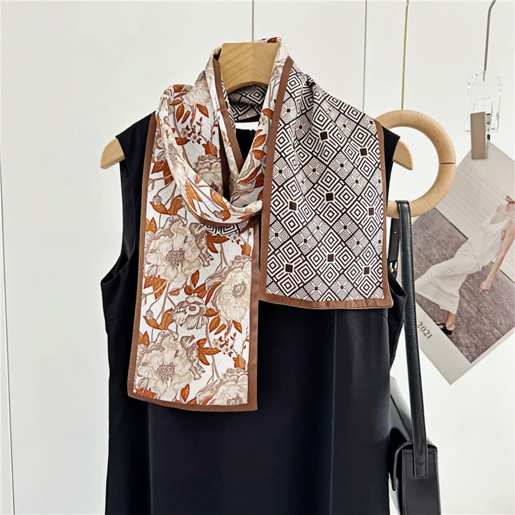 MaraSilk Pure Mulberry Silk Scarf - Ribbon Satin MS763 59" x 6" MS76301