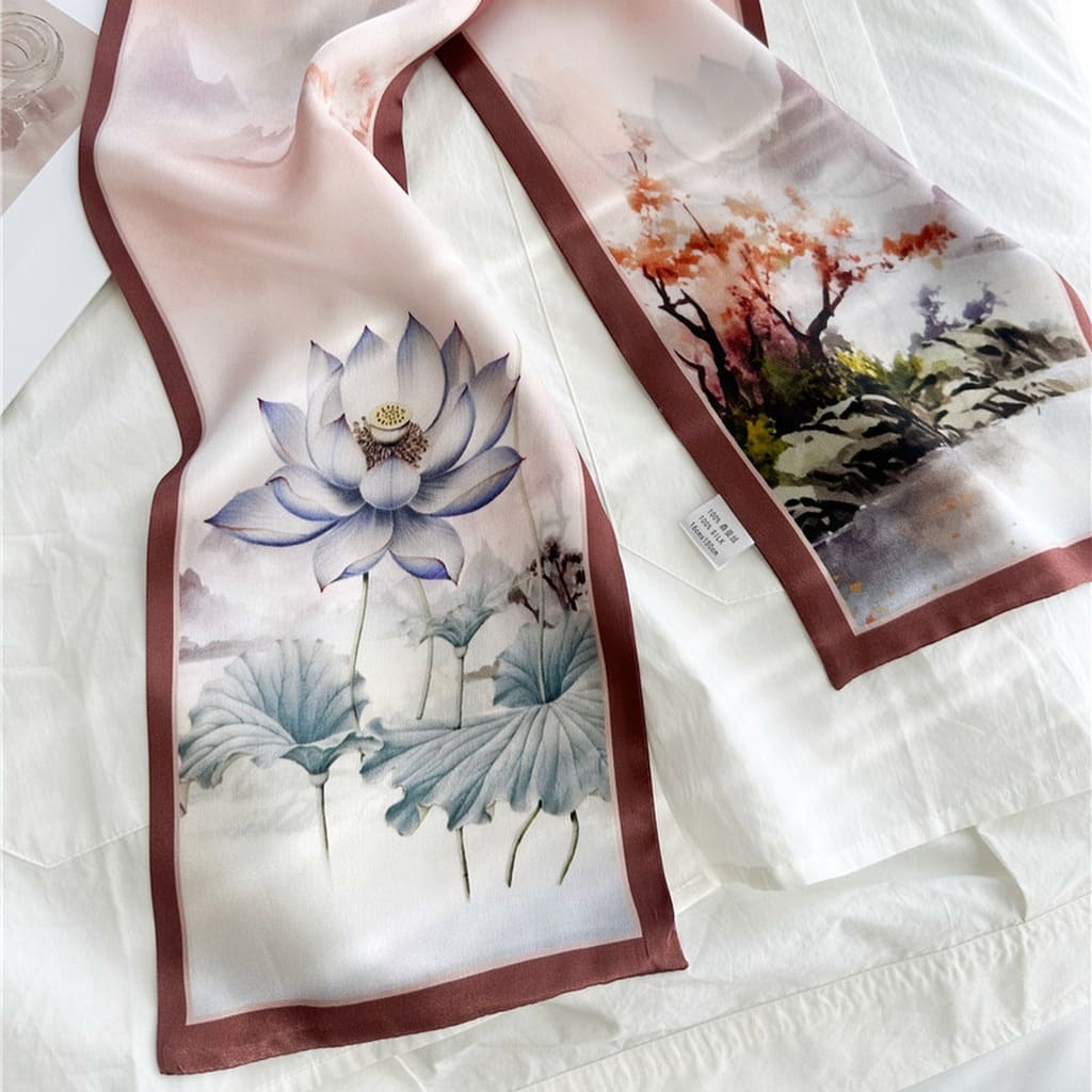 MaraSilk Pure Mulberry Silk Scarf - Ribbon Satin MS767