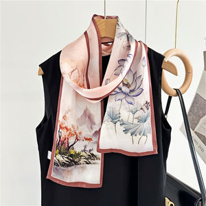 MaraSilk Pure Mulberry Silk Scarf - Ribbon Satin MS767 59" x 6" MS76701