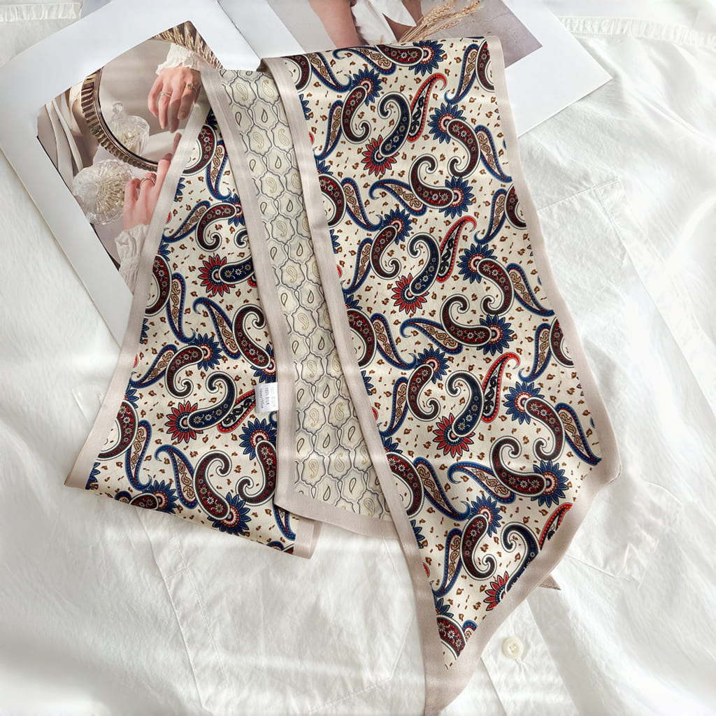 MaraSilk Pure Mulberry Silk Scarf - Ribbon Satin MS775