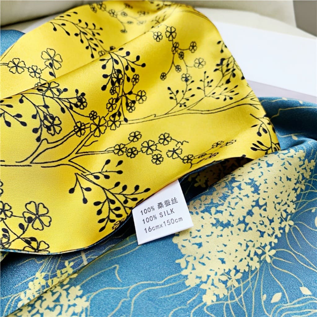 MaraSilk Pure Mulberry Silk Scarf - Ribbon Satin MS783