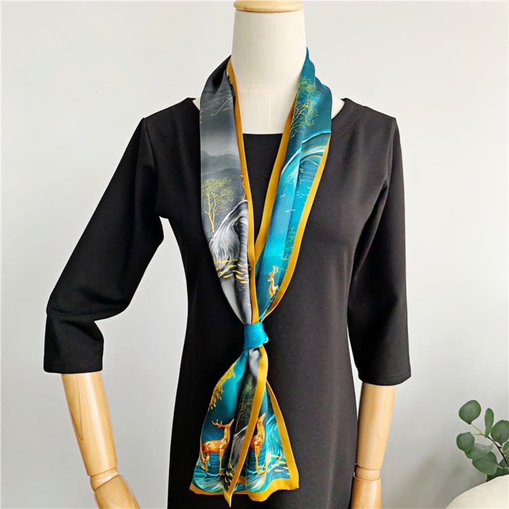 MaraSilk Pure Mulberry Silk Scarf - Ribbon Satin MS784