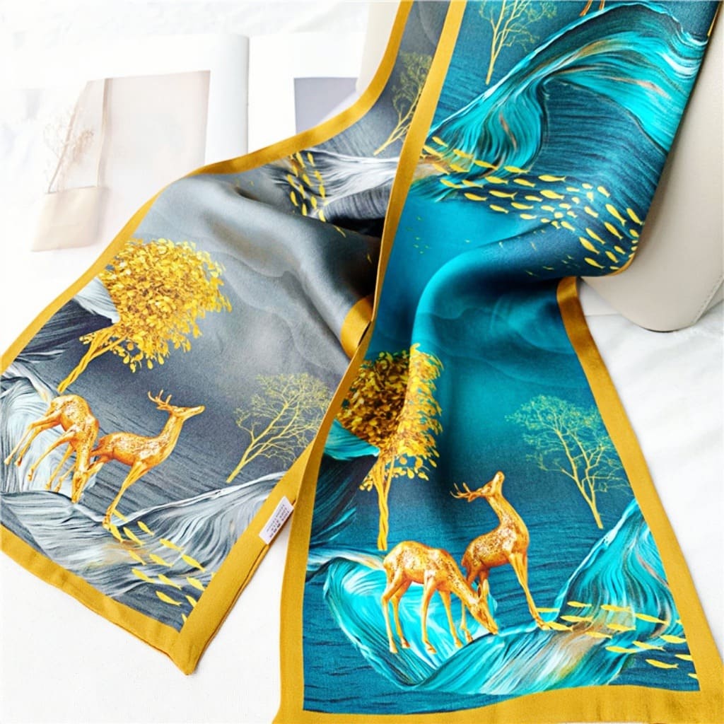 MaraSilk Pure Mulberry Silk Scarf - Ribbon Satin MS784