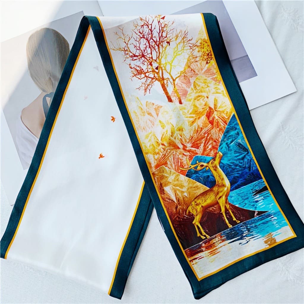 MaraSilk Pure Mulberry Silk Scarf - Ribbon Satin MS790