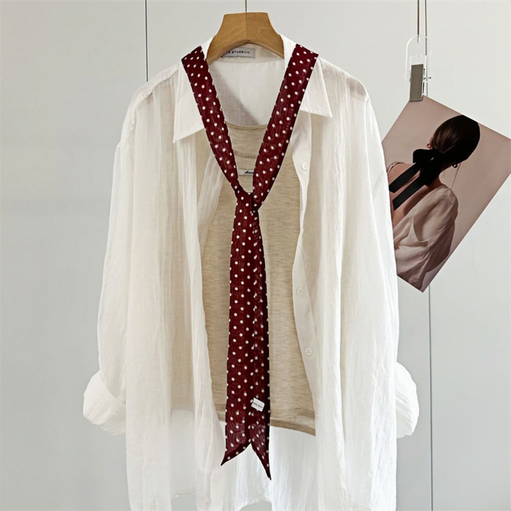 MaraSilk Pure Mulberry Silk Scarf - Skinny Chiffon MS805