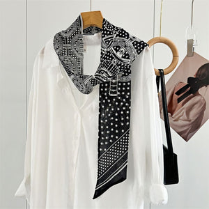 MaraSilk Pure Mulberry Silk Scarf - Skinny Chiffon MS806