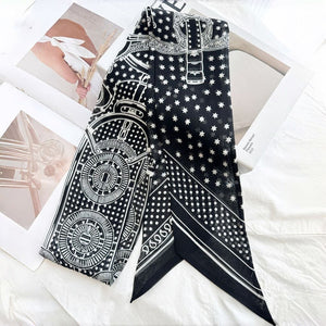 MaraSilk Pure Mulberry Silk Scarf - Skinny Chiffon MS806