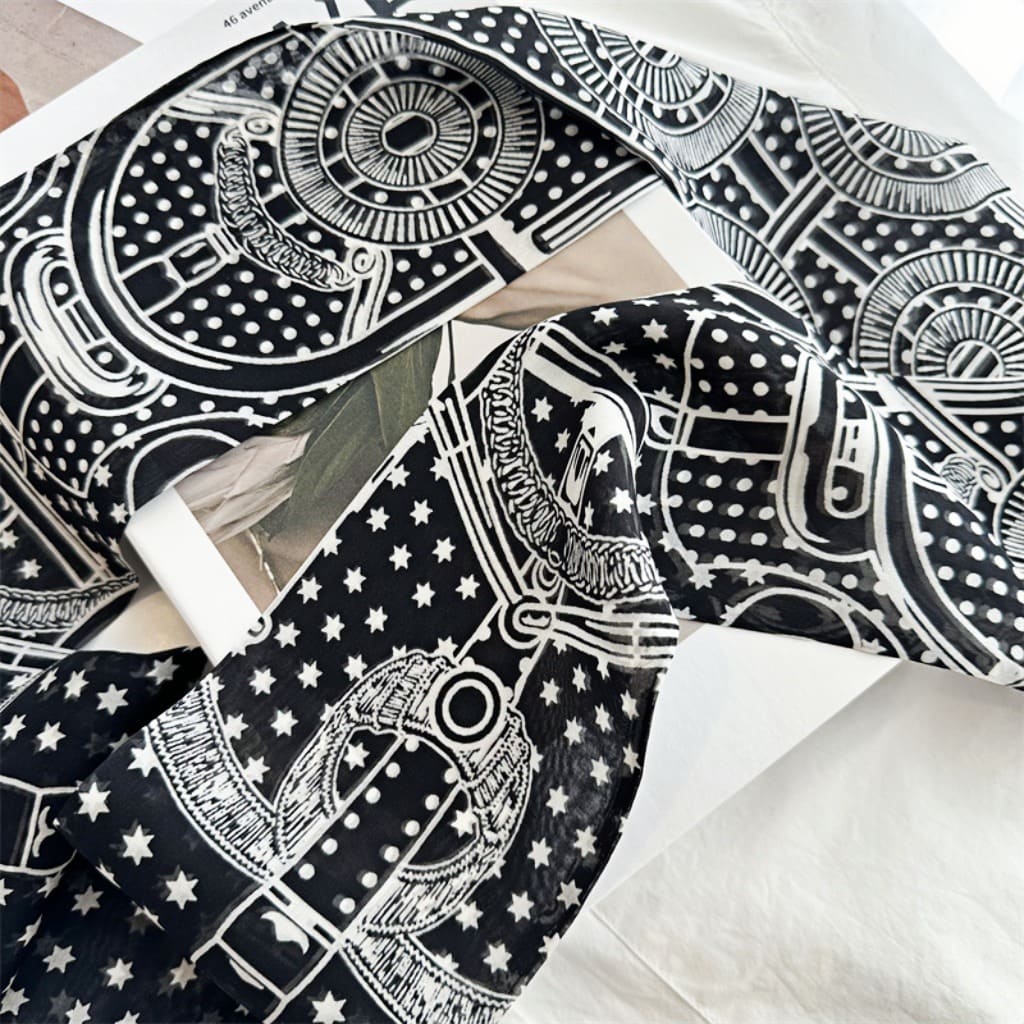 MaraSilk Pure Mulberry Silk Scarf - Skinny Chiffon MS806