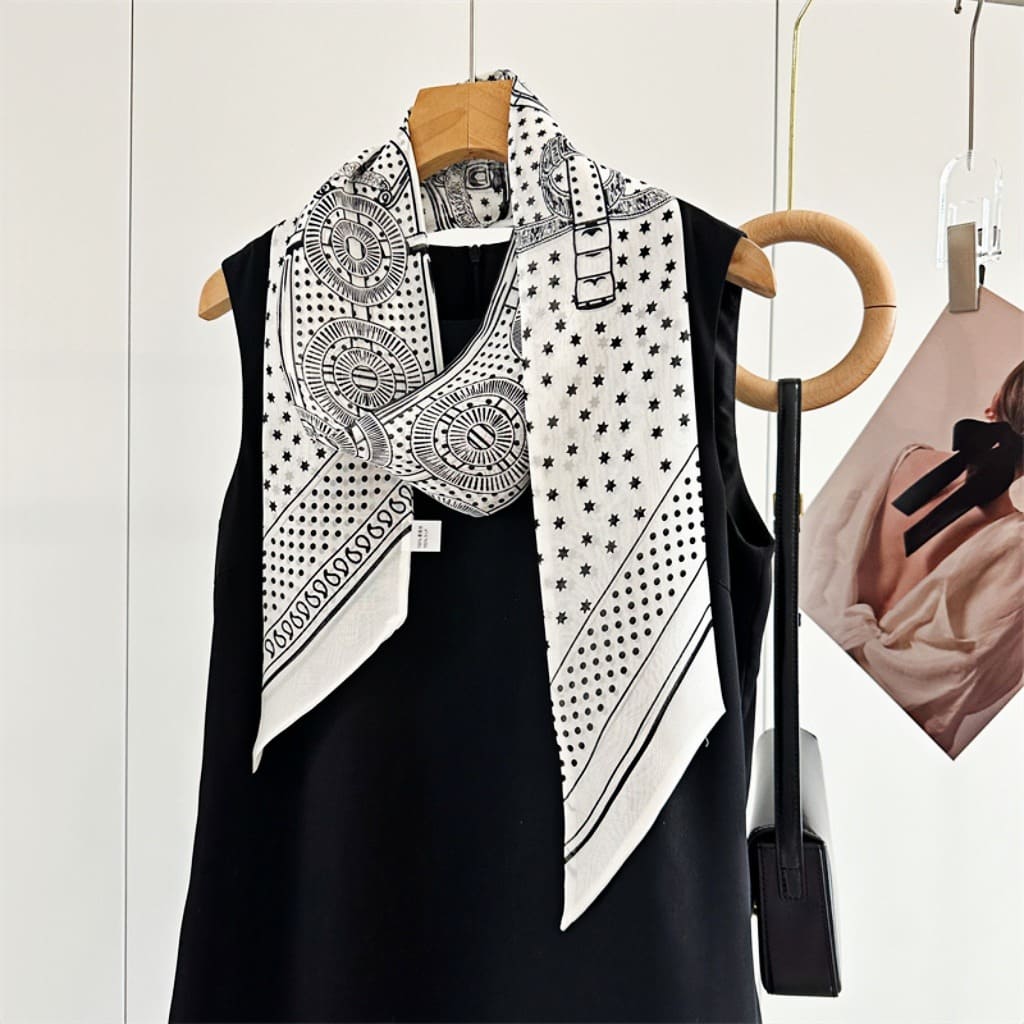 MaraSilk Pure Mulberry Silk Scarf - Skinny Chiffon MS806