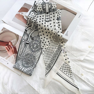 MaraSilk Pure Mulberry Silk Scarf - Skinny Chiffon MS806