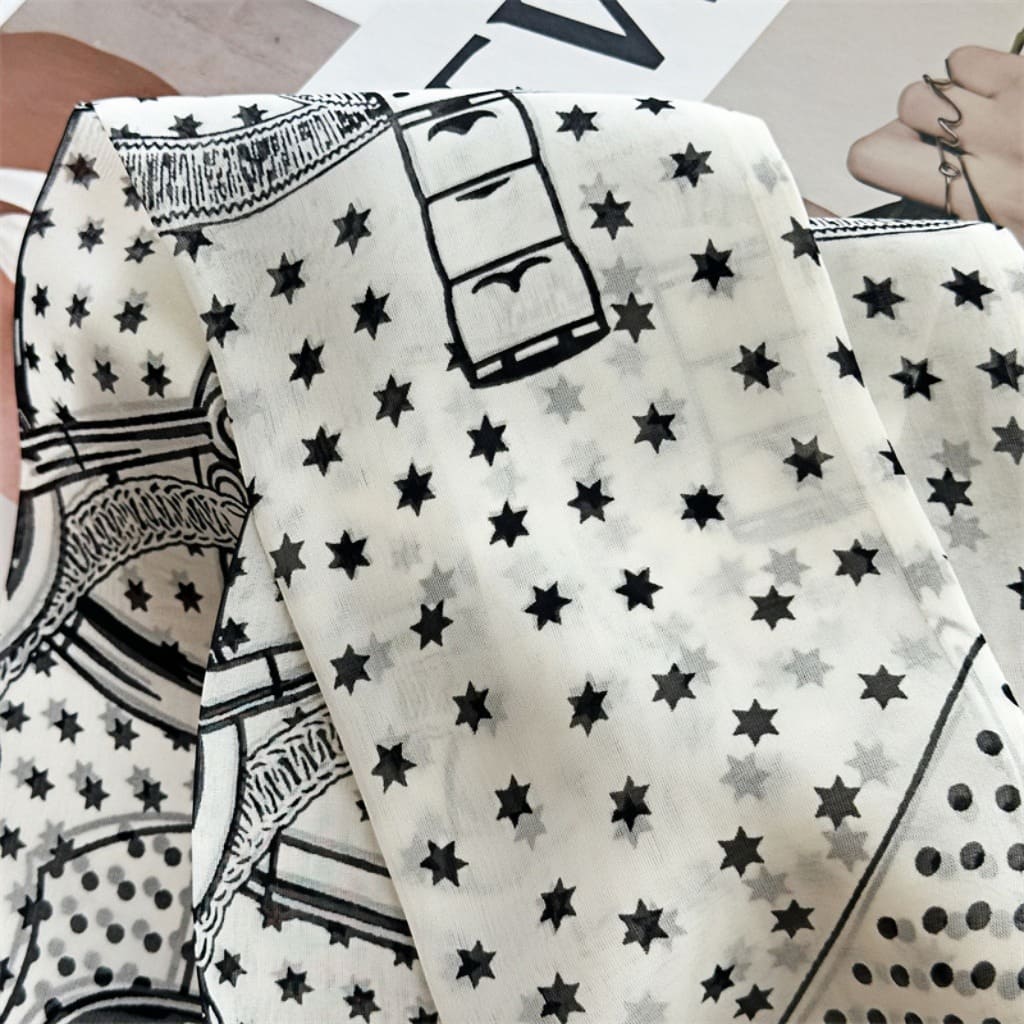 MaraSilk Pure Mulberry Silk Scarf - Skinny Chiffon MS806