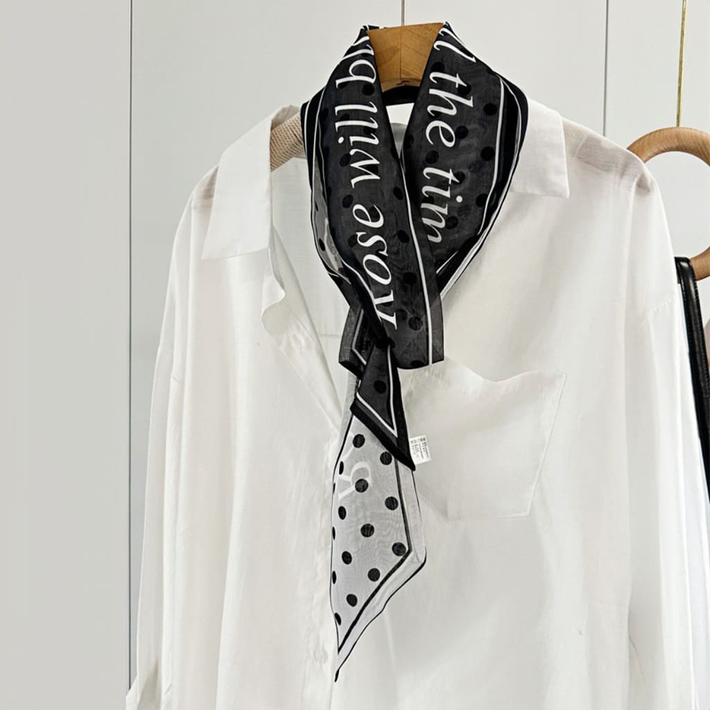 MaraSilk Pure Mulberry Silk Scarf - Skinny Chiffon MS806