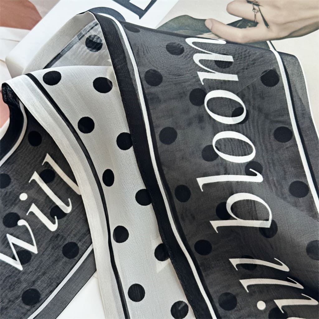 MaraSilk Pure Mulberry Silk Scarf - Skinny Chiffon MS806