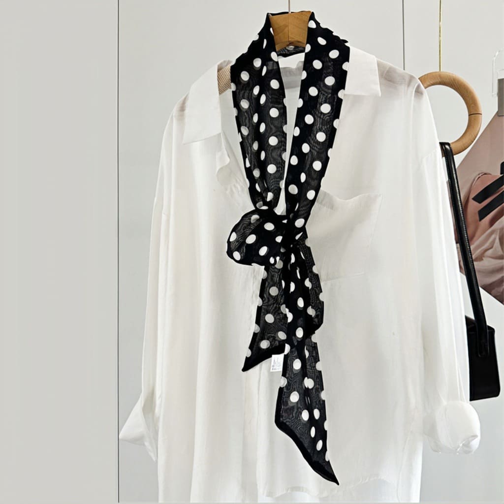 MaraSilk Pure Mulberry Silk Scarf - Skinny Chiffon MS806