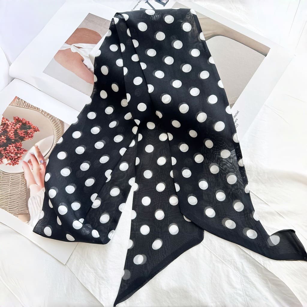 MaraSilk Pure Mulberry Silk Scarf - Skinny Chiffon MS806