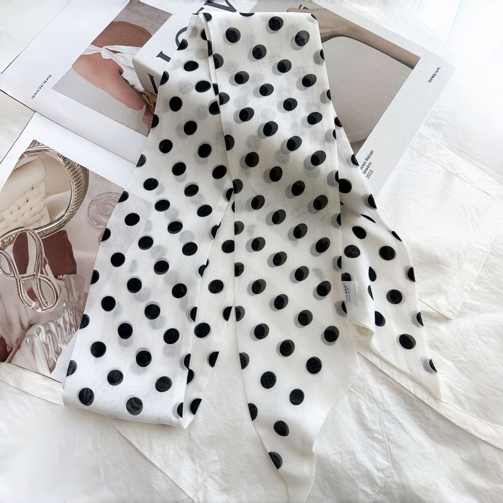 MaraSilk Pure Mulberry Silk Scarf - Skinny Chiffon MS806