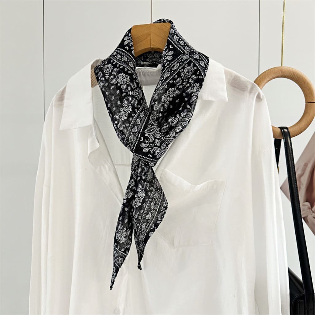 MaraSilk Pure Mulberry Silk Scarf - Skinny Chiffon MS806