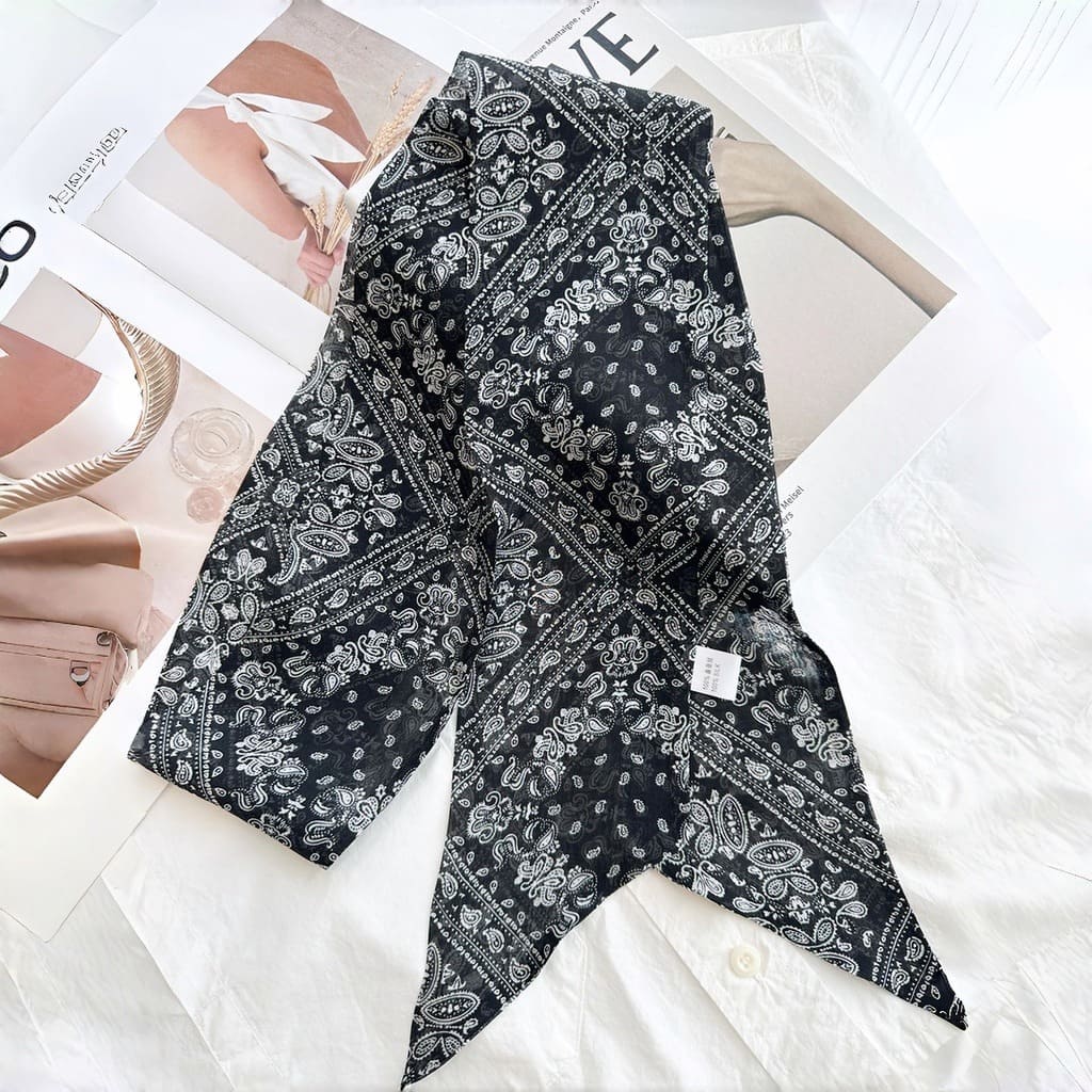 MaraSilk Pure Mulberry Silk Scarf - Skinny Chiffon MS806