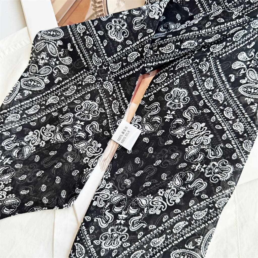 MaraSilk Pure Mulberry Silk Scarf - Skinny Chiffon MS806