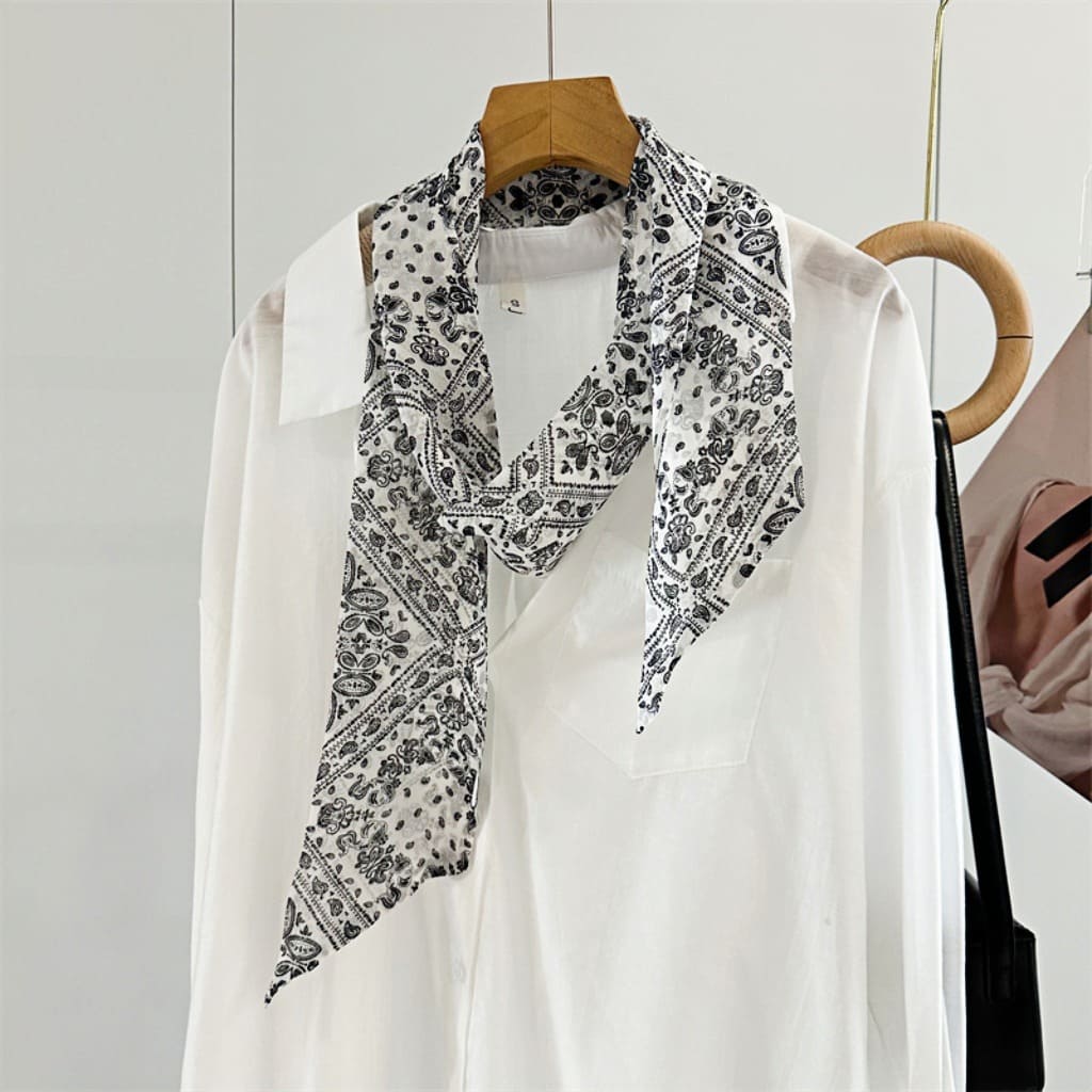 MaraSilk Pure Mulberry Silk Scarf - Skinny Chiffon MS806