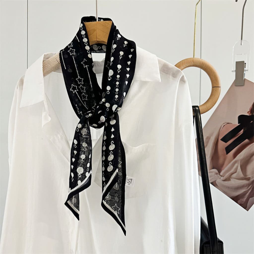 MaraSilk Pure Mulberry Silk Scarf - Skinny Chiffon MS806