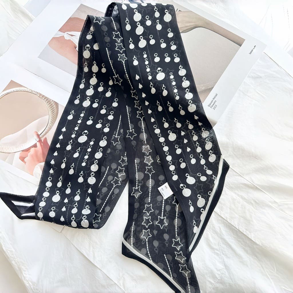 MaraSilk Pure Mulberry Silk Scarf - Skinny Chiffon MS806