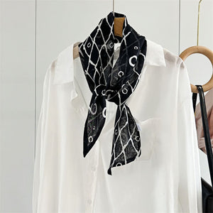 MaraSilk Pure Mulberry Silk Scarf - Skinny Chiffon MS806