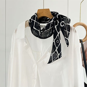 MaraSilk Pure Mulberry Silk Scarf - Skinny Chiffon MS806