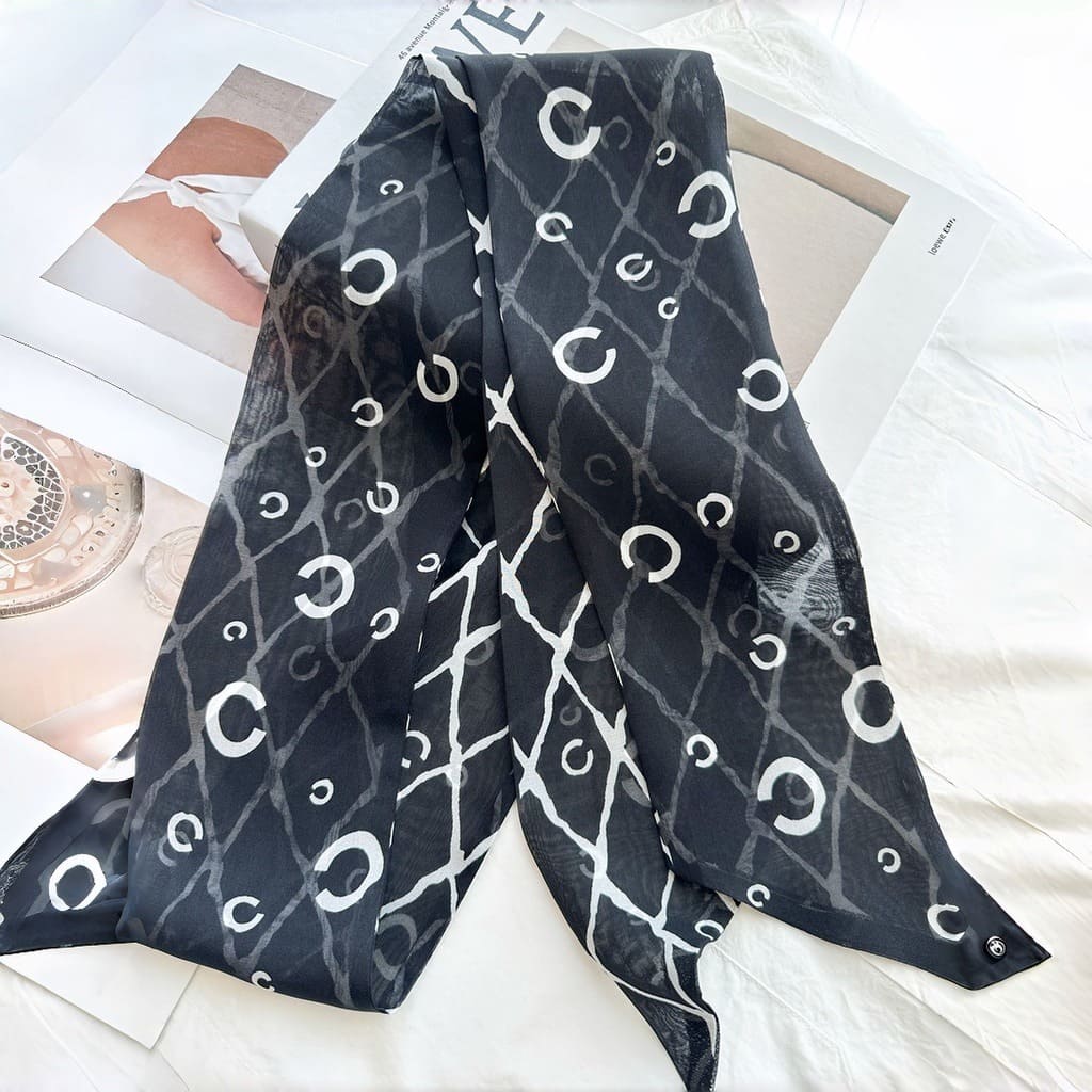 MaraSilk Pure Mulberry Silk Scarf - Skinny Chiffon MS806