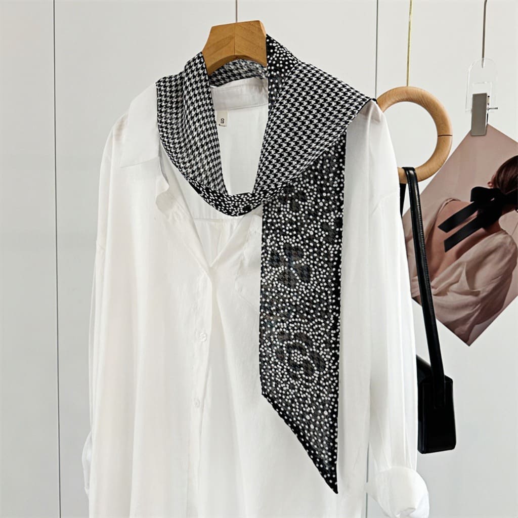 MaraSilk Pure Mulberry Silk Scarf - Skinny Chiffon MS806