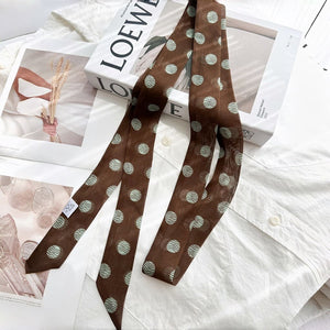 MaraSilk Pure Mulberry Silk Scarf - Skinny Chiffon MS807 71" x 1.6" MS80702