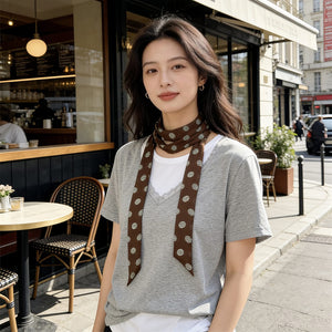 MaraSilk Pure Mulberry Silk Scarf - Skinny Chiffon MS807