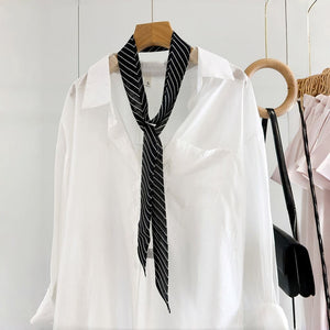 MaraSilk Pure Mulberry Silk Scarf - Skinny Chiffon MS808