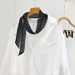 MaraSilk Pure Mulberry Silk Scarf - Skinny Chiffon MS808