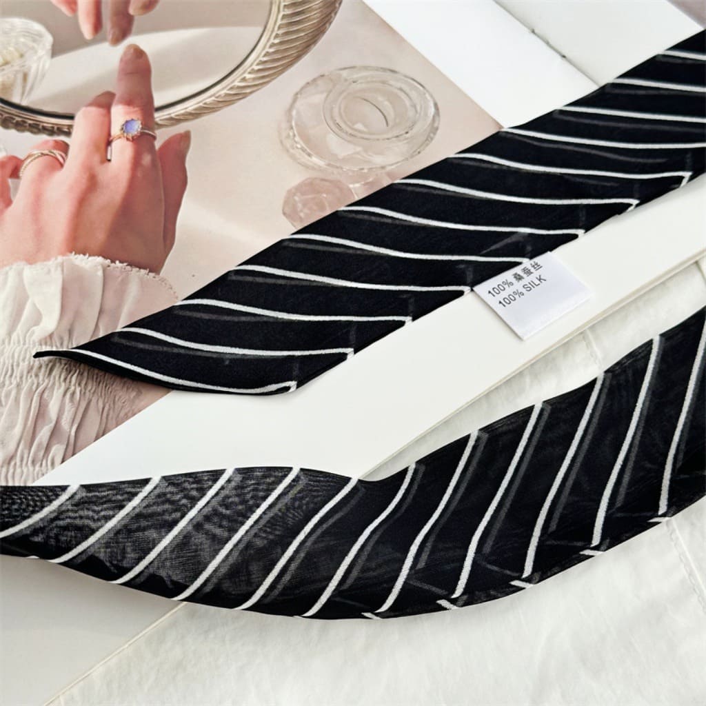 MaraSilk Pure Mulberry Silk Scarf - Skinny Chiffon MS808