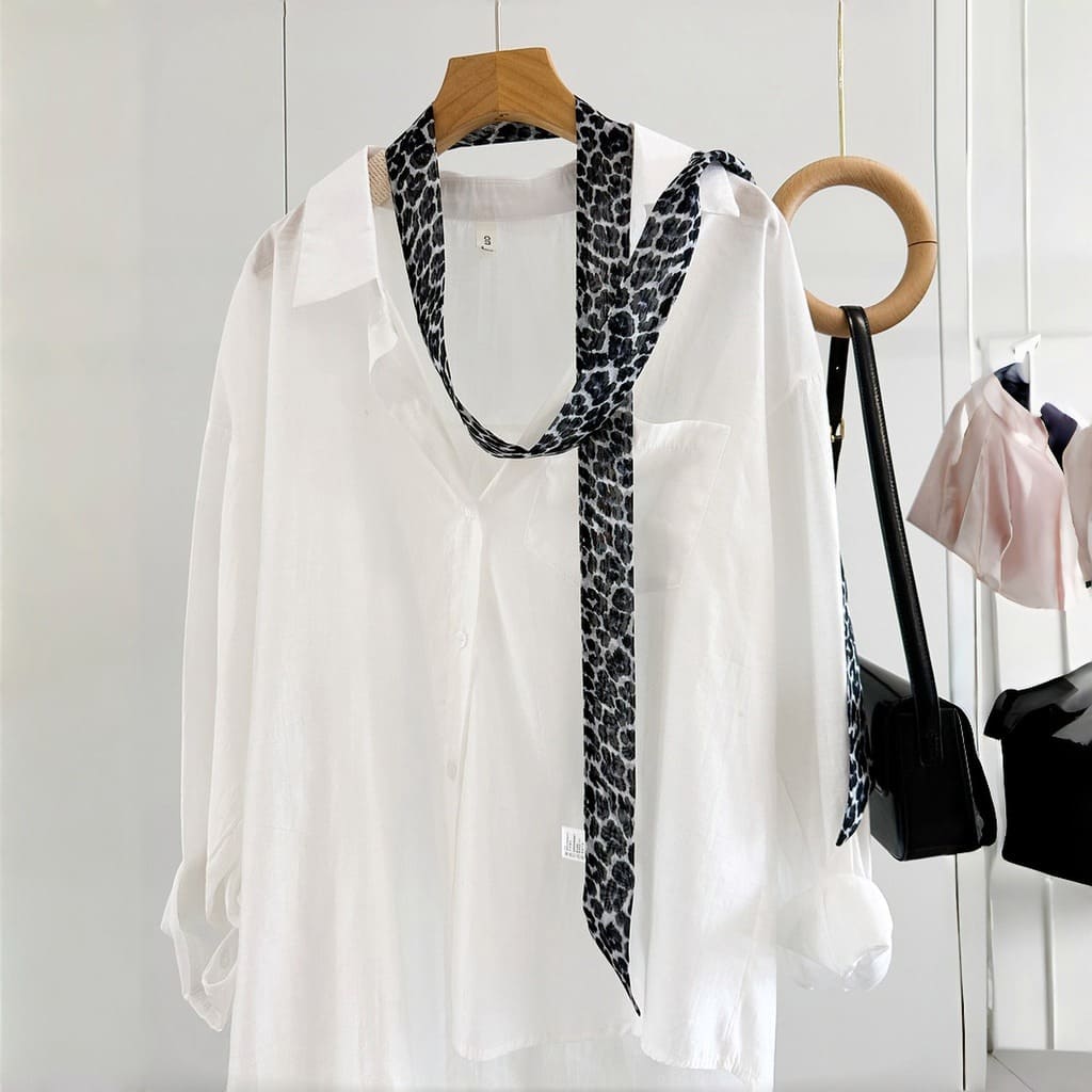 MaraSilk Pure Mulberry Silk Scarf - Skinny Chiffon MS809