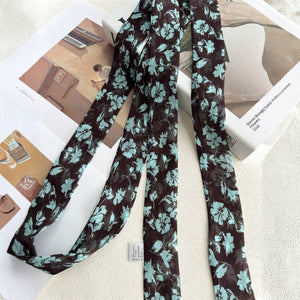 MaraSilk Pure Mulberry Silk Scarf - Skinny Chiffon MS997 71" x 1.6" MS99701