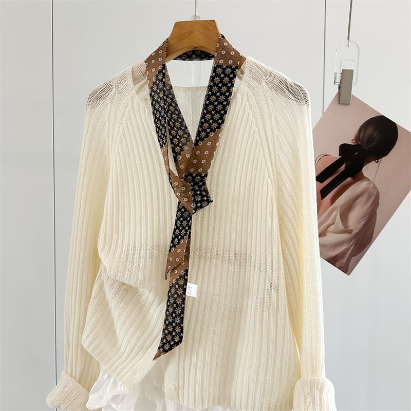MaraSilk Pure Mulberry Silk Scarf - Skinny Chiffon MS998