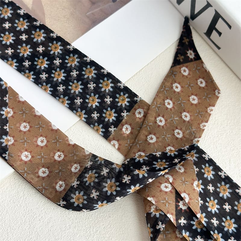 MaraSilk Pure Mulberry Silk Scarf - Skinny Chiffon MS998