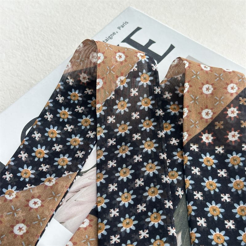 MaraSilk Pure Mulberry Silk Scarf - Skinny Chiffon MS998