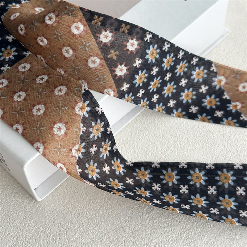 MaraSilk Pure Mulberry Silk Scarf - Skinny Chiffon MS998