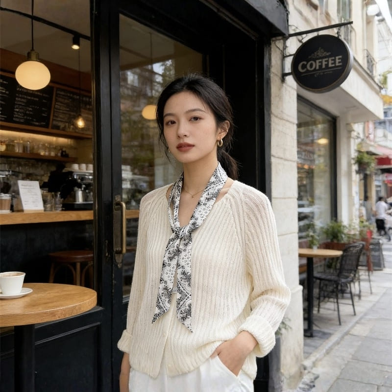 MaraSilk Pure Mulberry Silk Scarf - Skinny Chiffon MS999