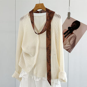 MaraSilk Pure Mulberry Silk Scarf - Skinny Chiffon MS999