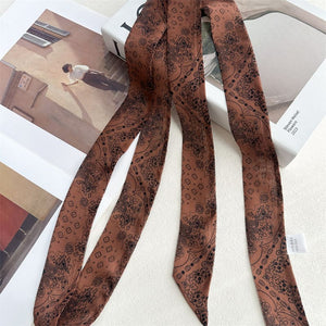 MaraSilk Pure Mulberry Silk Scarf - Skinny Chiffon MS999 71" x 1.6" MS99902