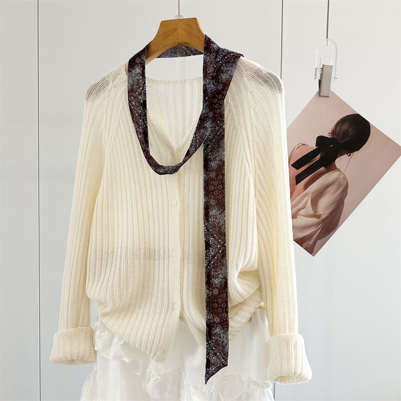 MaraSilk Pure Mulberry Silk Scarf - Skinny Chiffon MS999