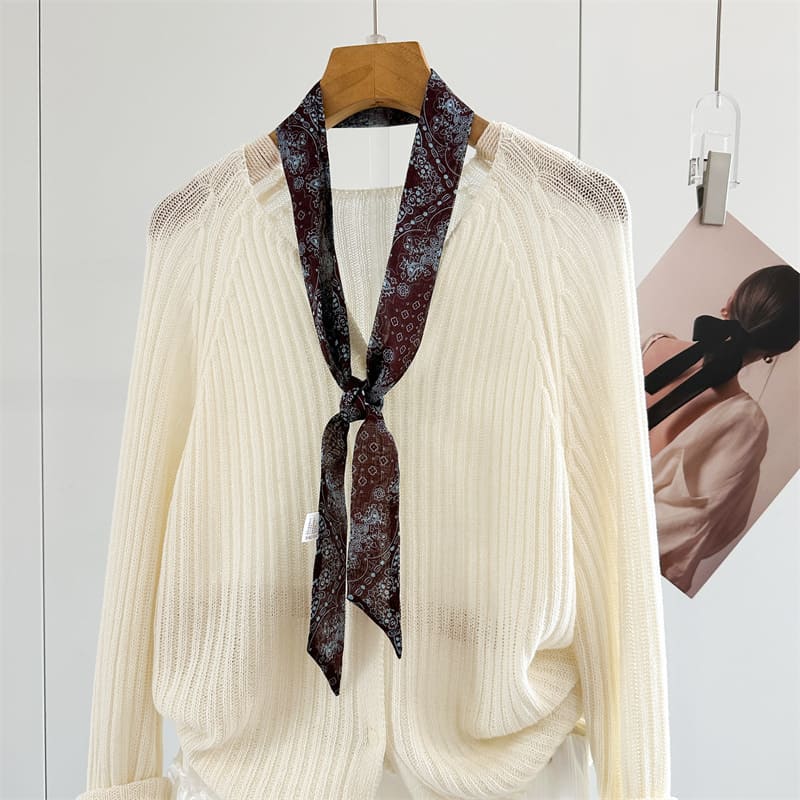 MaraSilk Pure Mulberry Silk Scarf - Skinny Chiffon MS999