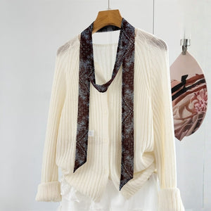 MaraSilk Pure Mulberry Silk Scarf - Skinny Chiffon MS999