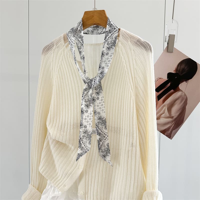 MaraSilk Pure Mulberry Silk Scarf - Skinny Chiffon MS999